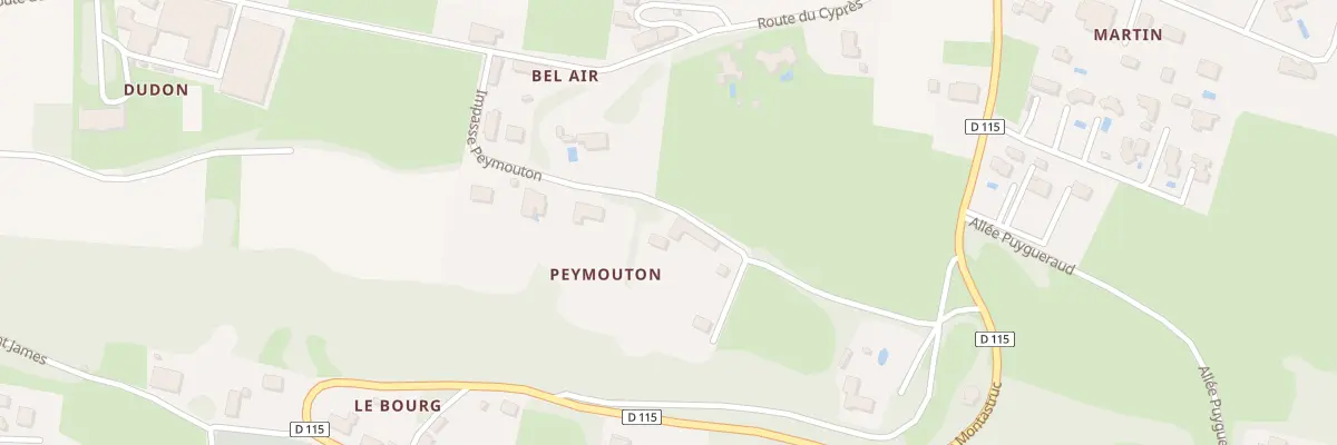 Plan du 187 Peymouton à Baurech