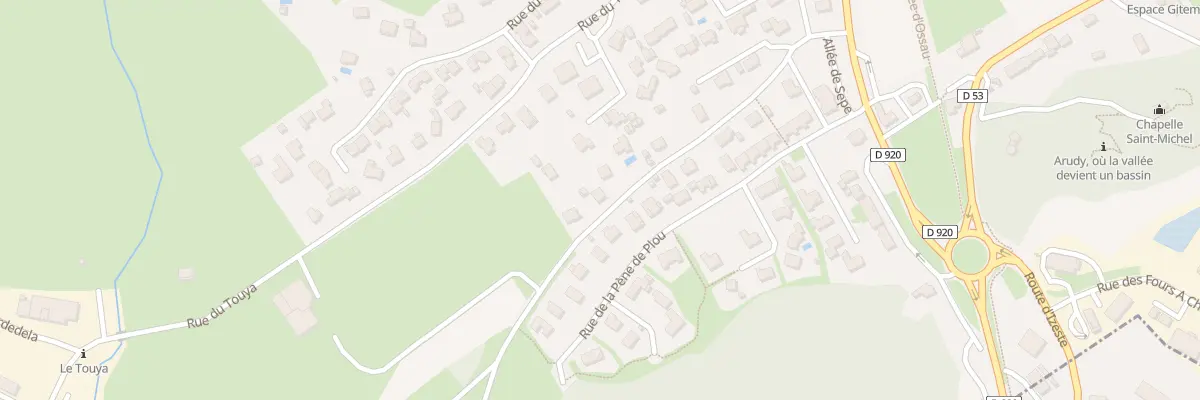 Plan du 12 Rue d’Espalungue à Arudy