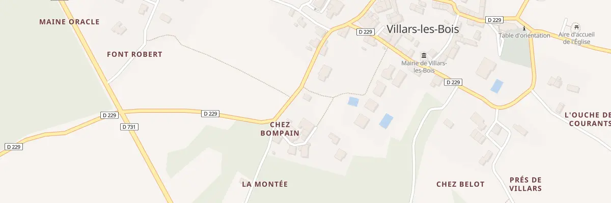 Plan du 22 Rue de la Mairie à Villars-les-Bois