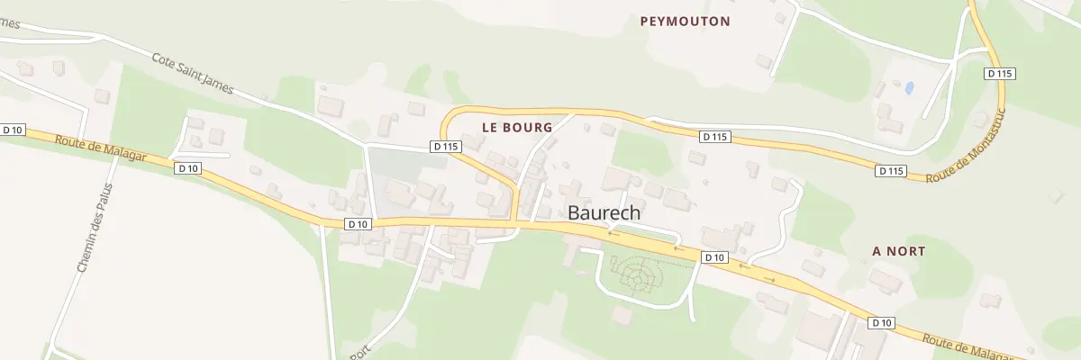Plan du 9 Le Bourg à Baurech