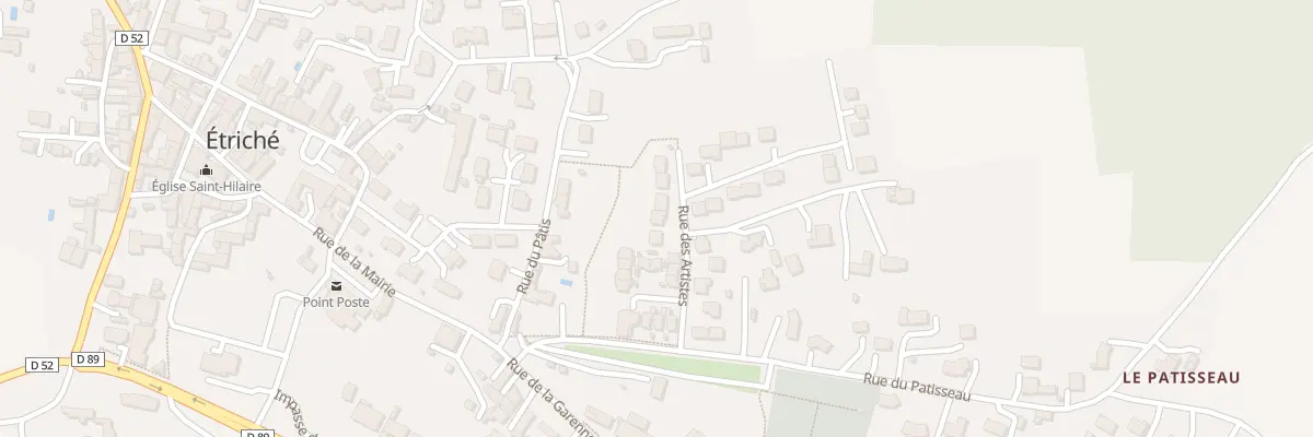 Plan du 9 Rue des Artistes à Étriché