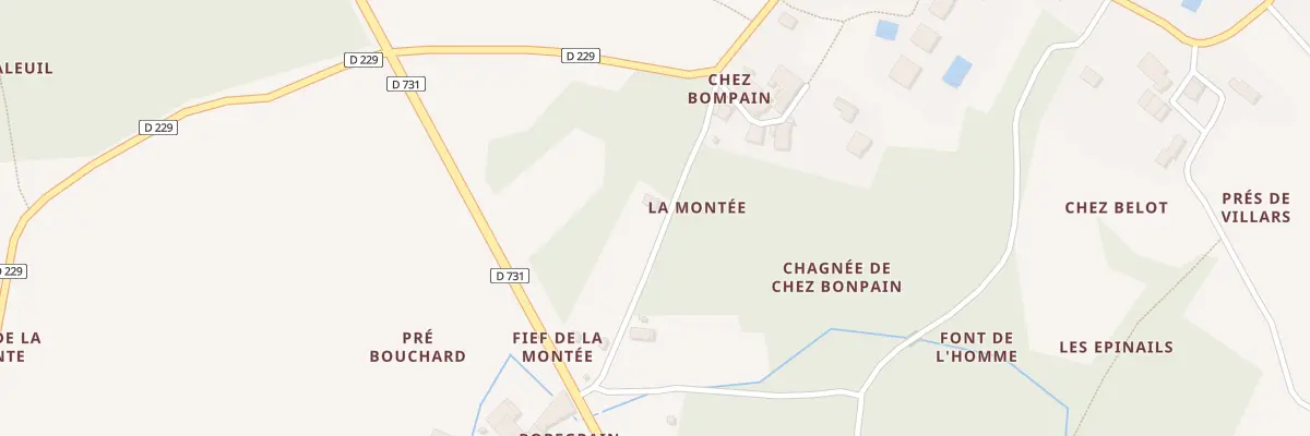 Plan du 11 Rue de la Montée à Villars-les-Bois