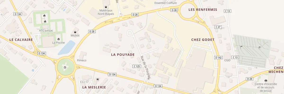 Plan du 16B Rue de la Pouyade à Jonzac