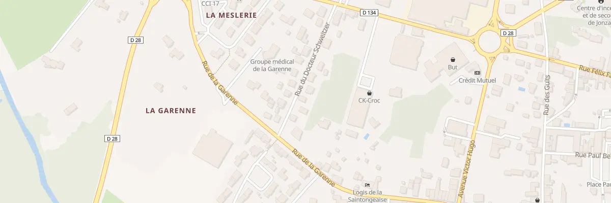 Plan du 8 Rue du Docteur Schweitzer à Jonzac