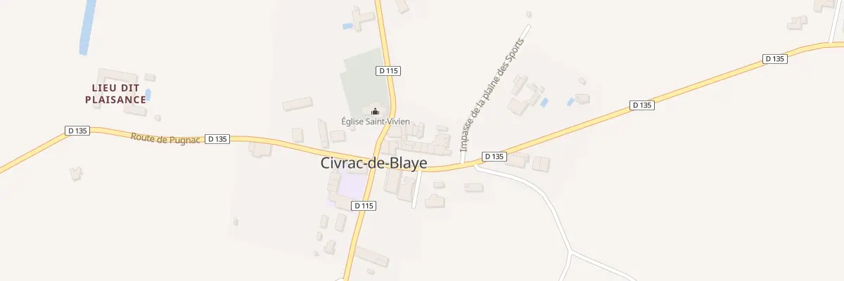 Plan du 54 Le Bourg Est à Civrac-de-Blaye