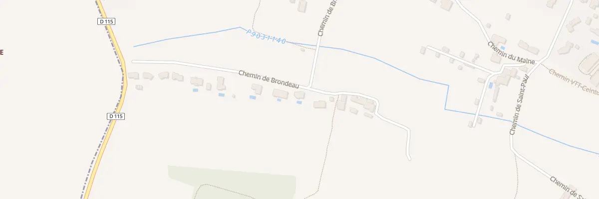 Plan du 16B Che de Brondeau à Pompignac