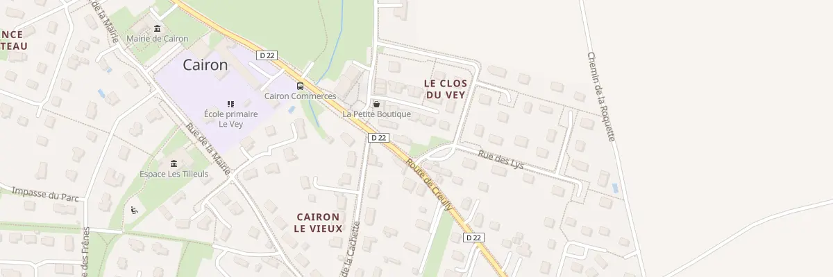 Plan du 40 Rte de Creully à Cairon