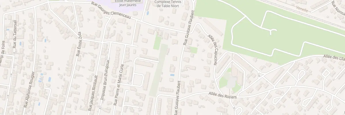 Plan du 25 Rue Gustave Flaubert à Niort