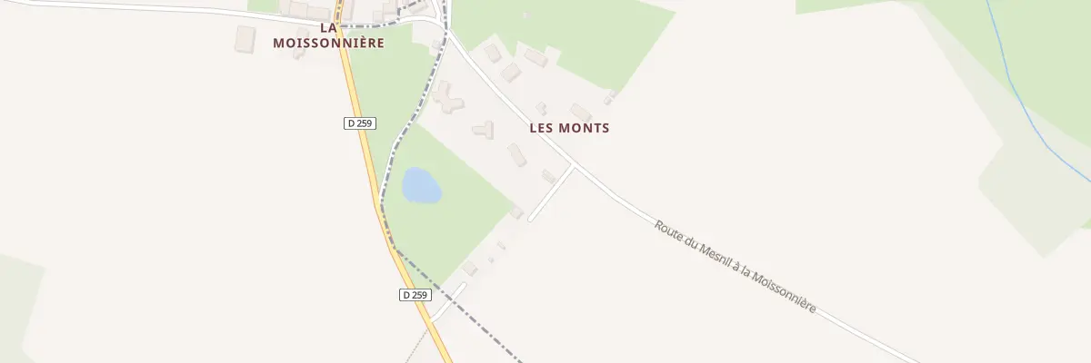 Plan du 1203 Rte du Mesnil A la Moissoniere aux Moutiers-en-Cinglais