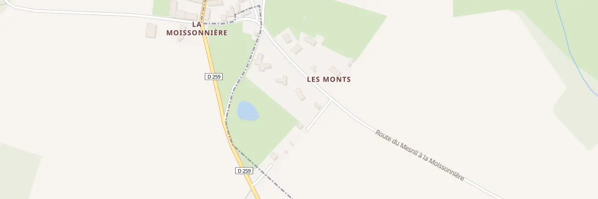 Plan du 1251 Rte du Mesnil A la Moissoniere aux Moutiers-en-Cinglais