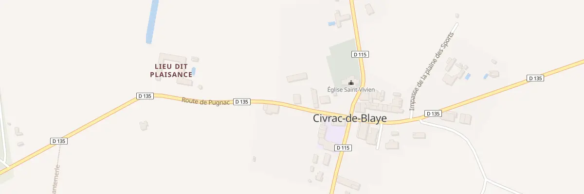 Plan du 40 Plaisance à Civrac-de-Blaye