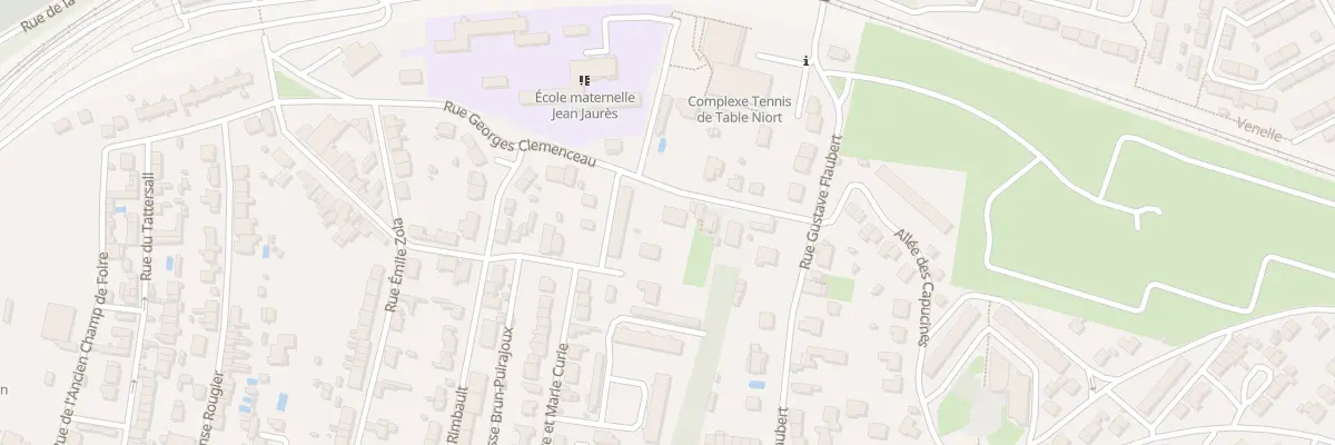 Plan du 28 Rue Georges Clémenceau à Niort