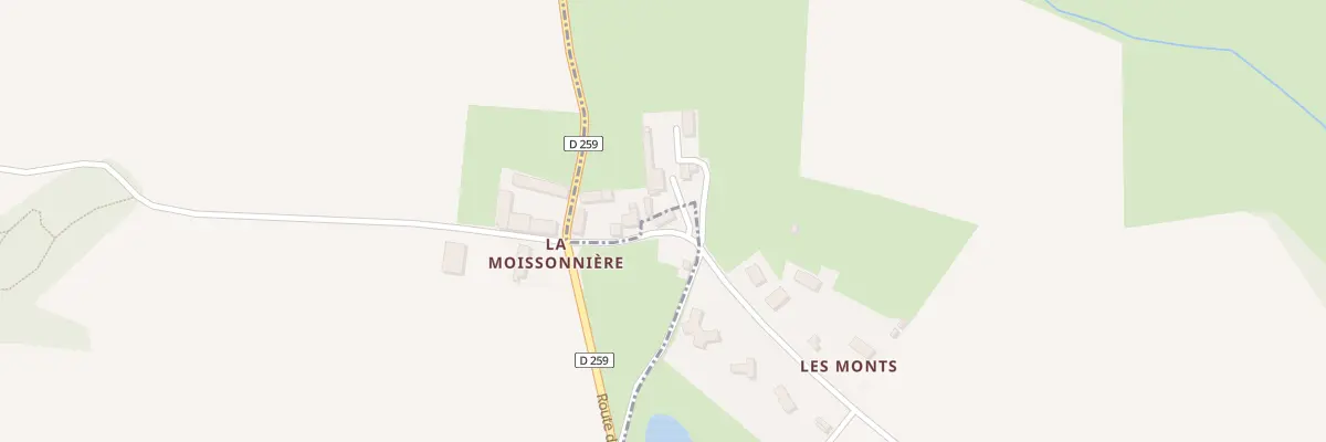 Plan du 2 Rte de la Moissonnière aux Moutiers-en-Cinglais