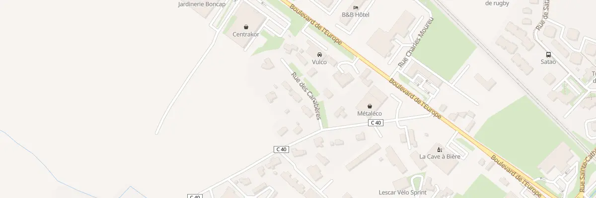 Plan du 9308 Rue des Canabères à Lescar