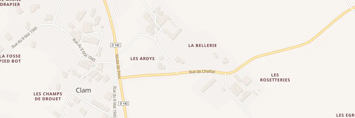 Plan du 2 Rue des Ardys à Clam