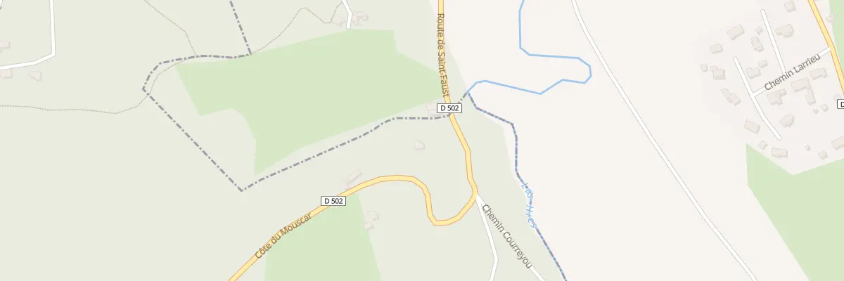 Plan du 2 Cote du Mouscar à Saint-Faust