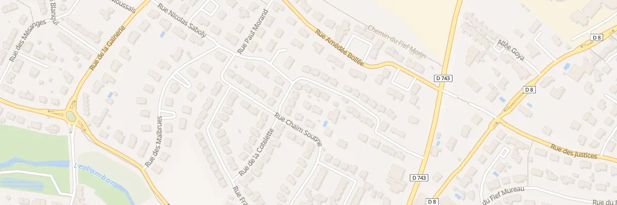 Plan du 17 Rue Chaïm Soutine à Niort