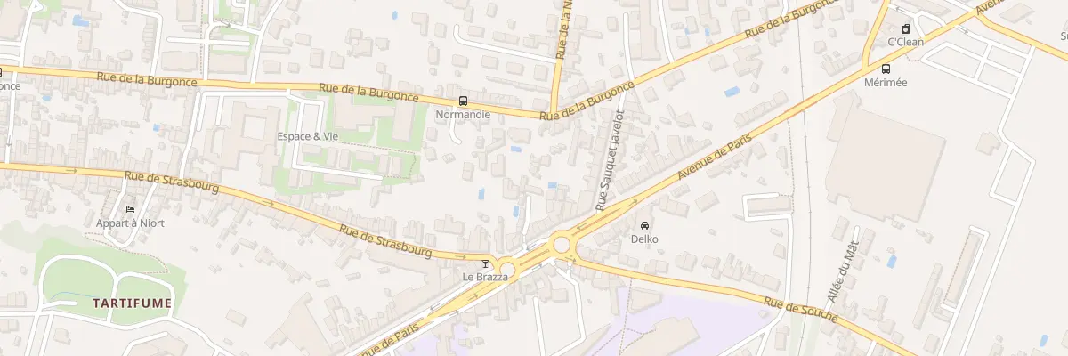 Plan du 195E Av de Paris à Niort