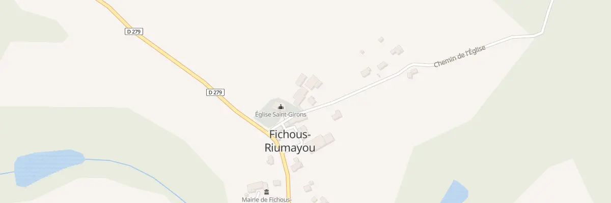Plan du 1 Che de l’Eglise à Fichous-Riumayou