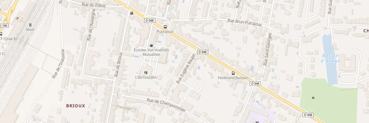 Plan du 8 Rue Eugene Baujet à Niort