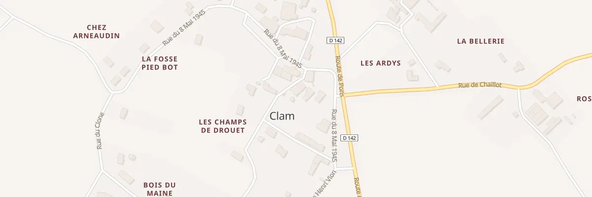 Plan du 1 Rue de l’Eglise à Clam