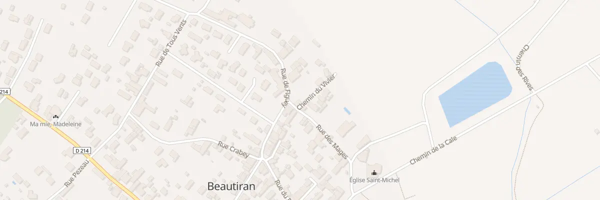Plan du 2 Che du Vivier à Beautiran