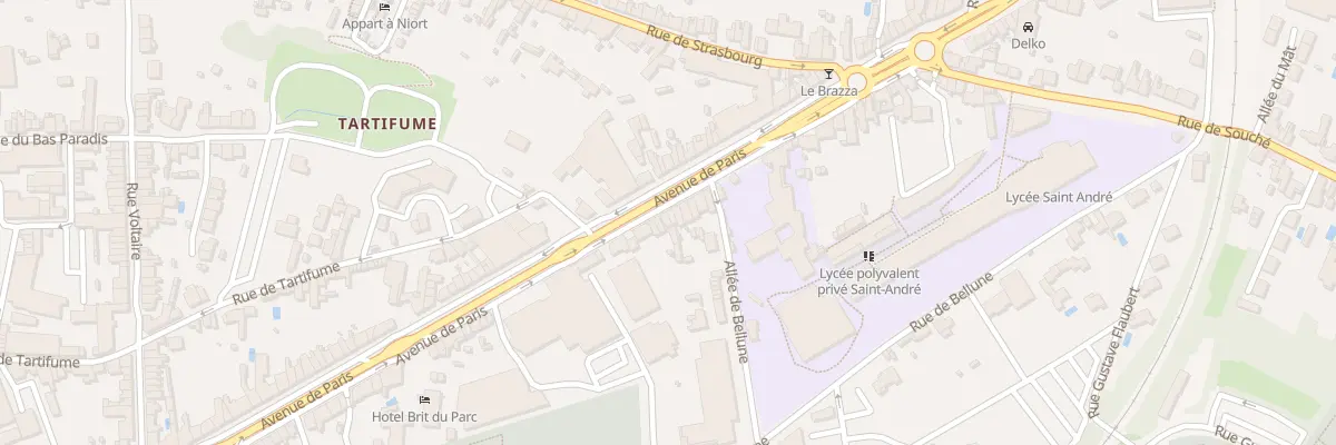 Plan du 130 Av de Paris à Niort