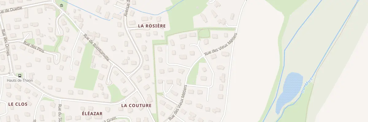 Plan du 2 All des Meuniers à Thaon