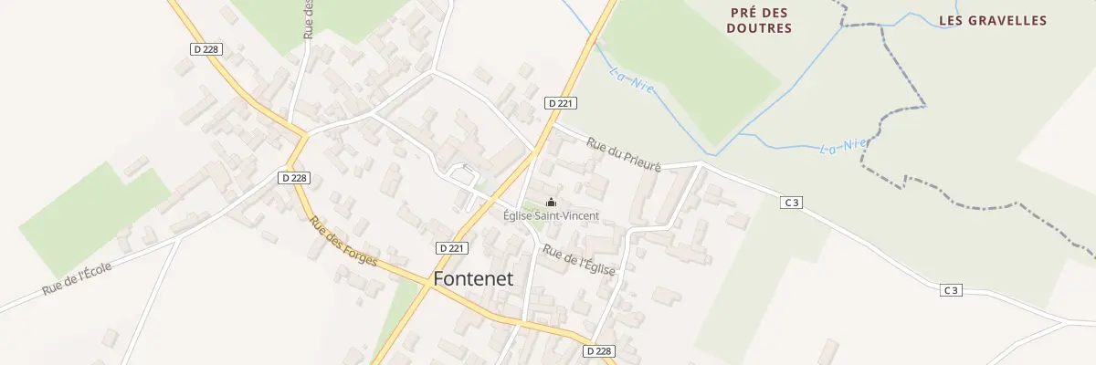 Plan du 2 Pl de l’Eglise à Fontenet