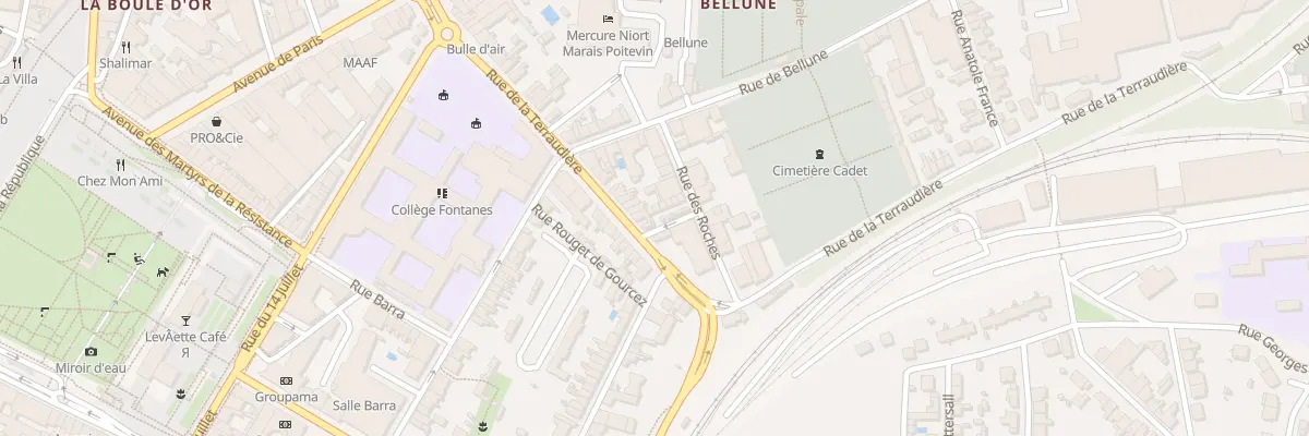 Plan du 1 Rue Tolbecque à Niort