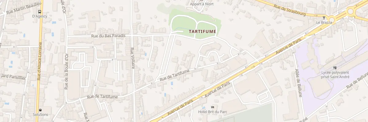 Plan du 41A Rue Tartifume à Niort