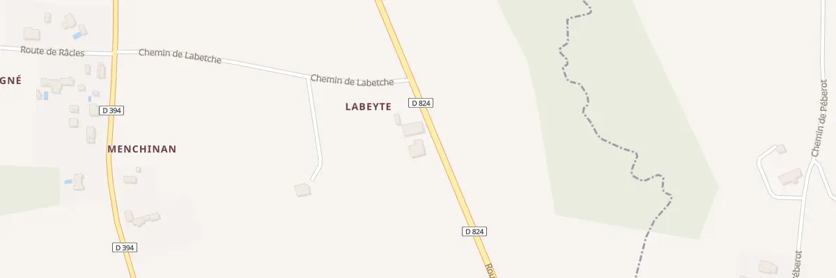 Plan du 595 Rte Nationale 124 à Saint-Maurice-sur-Adour