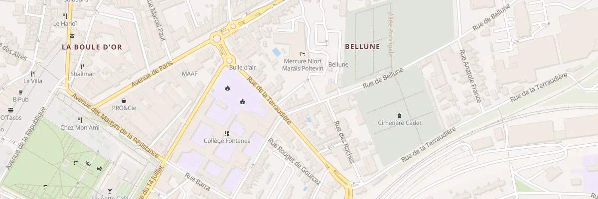 Plan du 9 Rue de Bellune à Niort