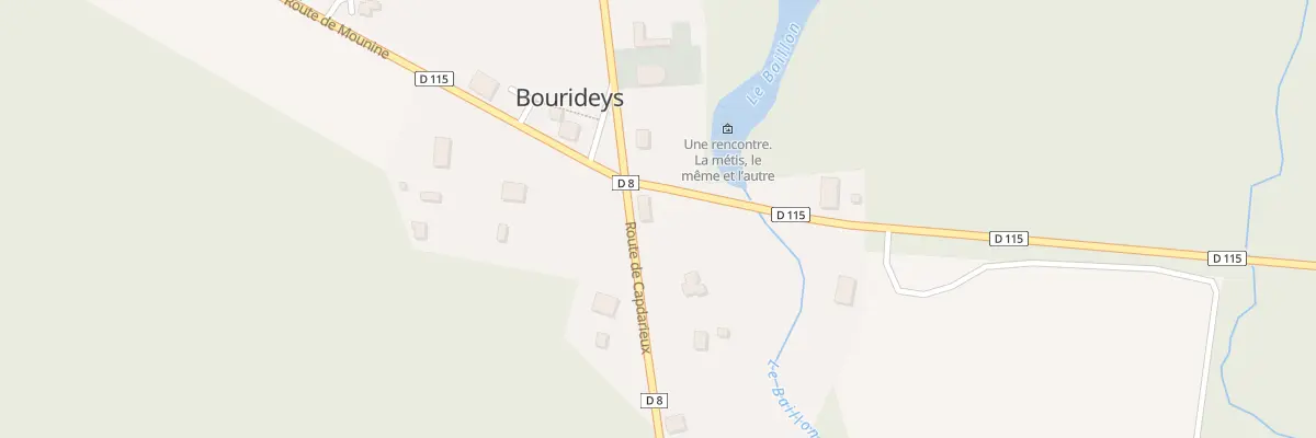 Plan du 1 Le Bourg Sud à Bourideys