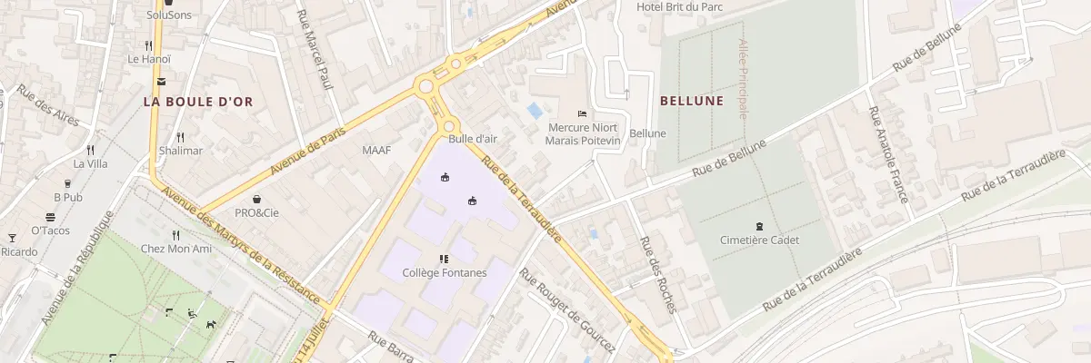 Plan du 25 Rue de la Terraudière à Niort