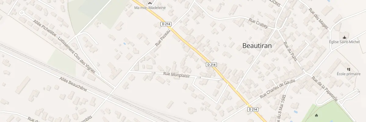Plan du 15 Rue Monplaisir à Beautiran