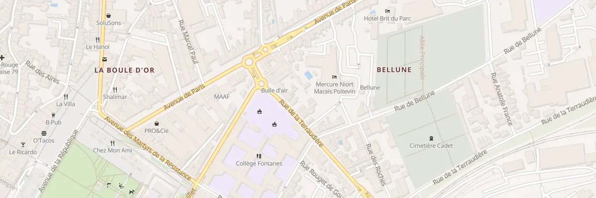Plan du 17 Rue de la Terraudière à Niort
