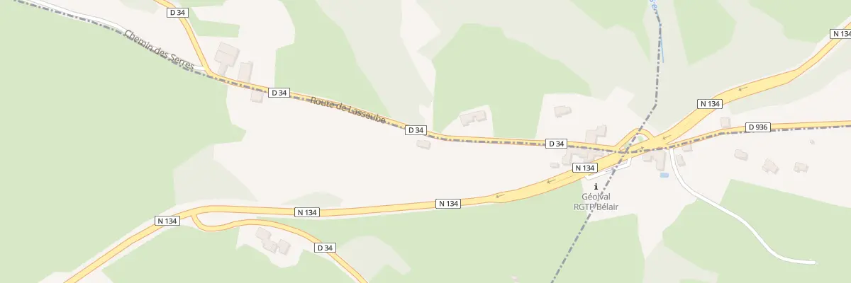 Plan du 5 Cd 34 à Buziet