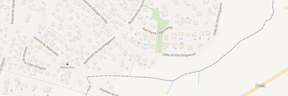 Plan du 7 All du Val d’Arguence à Mont-de-Marsan