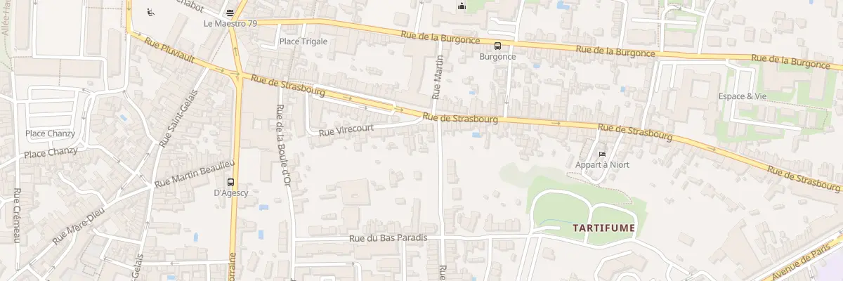 Plan du 60H Rue de Strasbourg à Niort