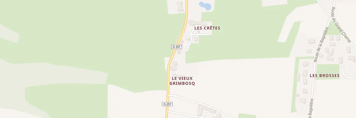 Plan du 5079 Les Cretes à Grimbosq