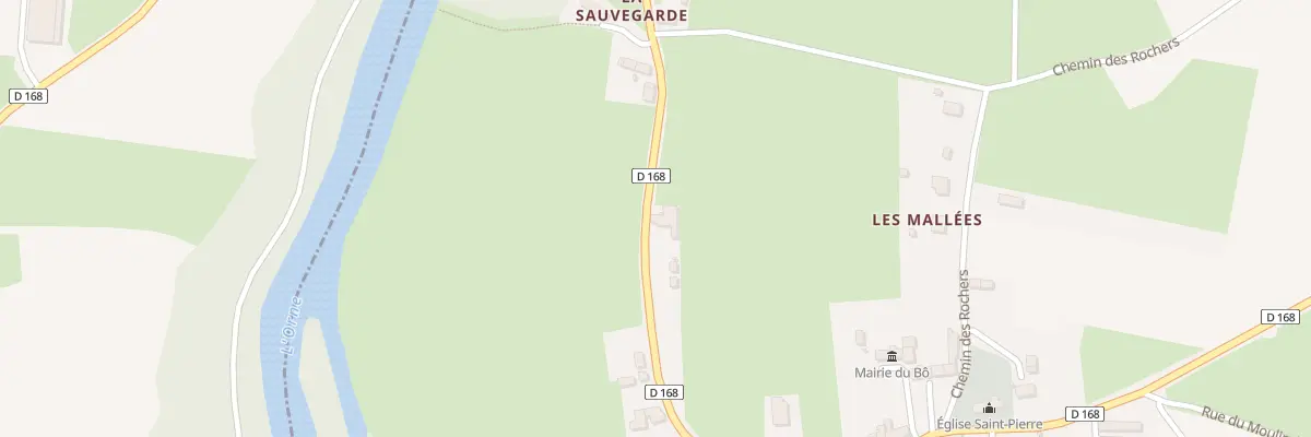 Plan du 5004 Le Bourg au Bô
