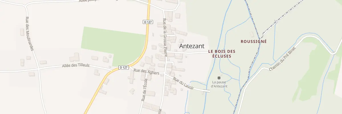 Plan du 6 Rue de la Grosse Pierre à Antezant-la-Chapelle