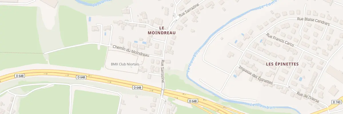 Plan du 94 Rue Sarrazine à Niort