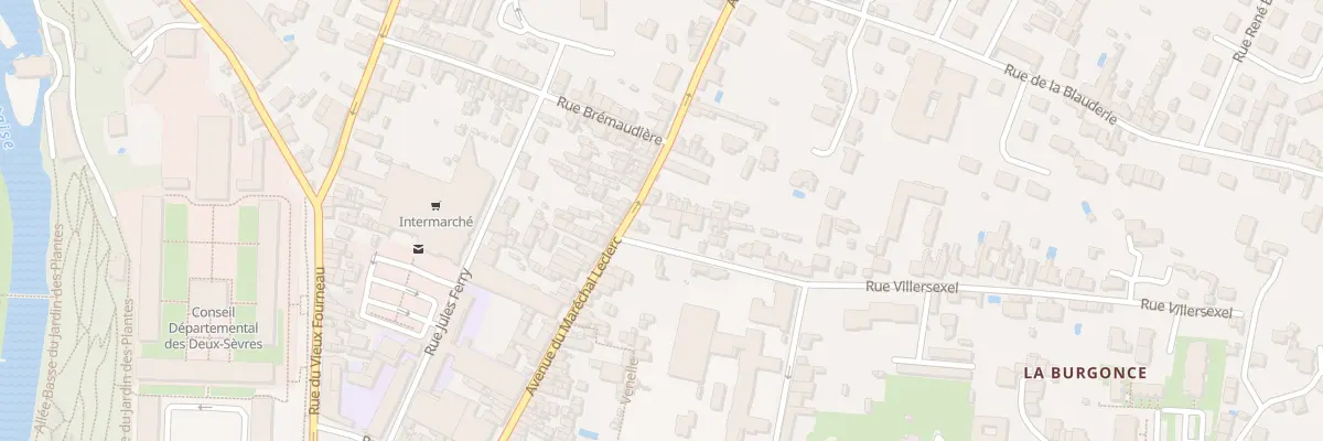 Plan du 80B Rue du Mal Leclerc à Niort