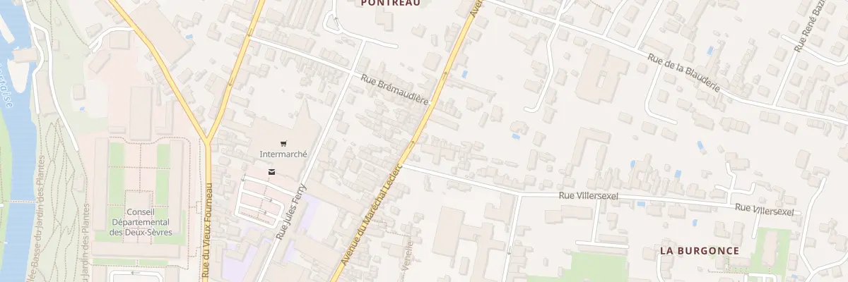 Plan du 82 Rue du Mal Leclerc à Niort