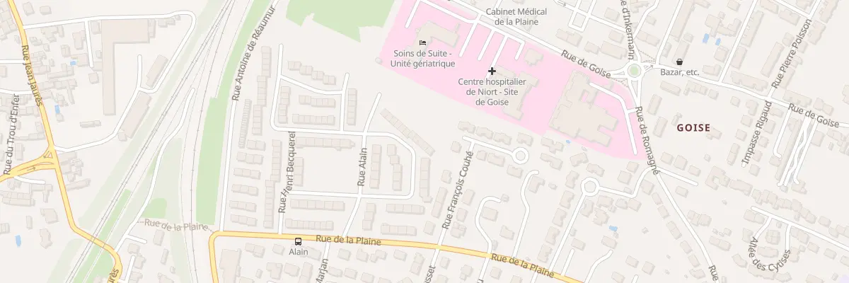 Plan du 22 Rue Alfred de Vigny à Niort