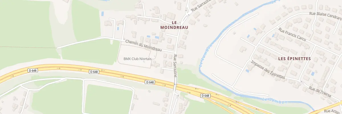Plan du 93 Rue Sarrazine à Niort