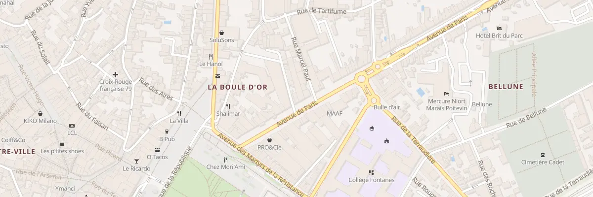 Plan du 21 Av de Paris à Niort