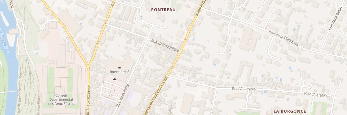 Plan du 89 Rue du Mal Leclerc à Niort